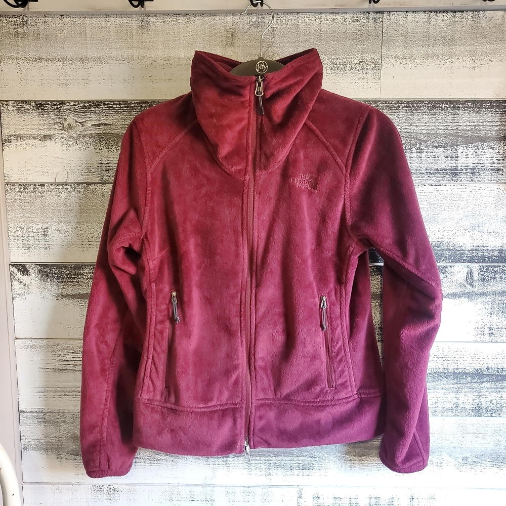 Maroon/Burgundy North Face Fleece Jacket
